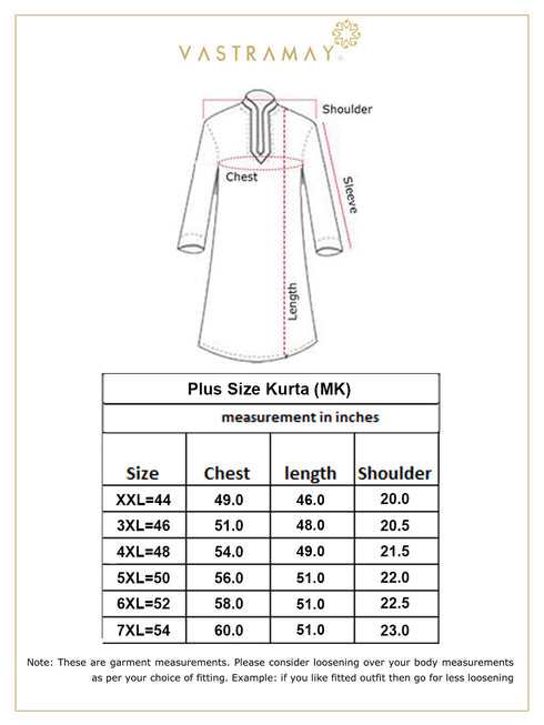 Men's Plus Size Aqua Blue Silk Blend Kurta